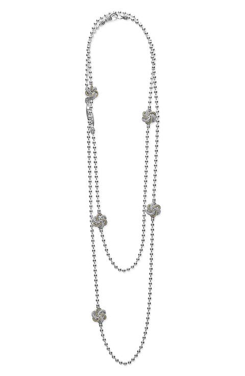 Love Knot Long Station Necklace