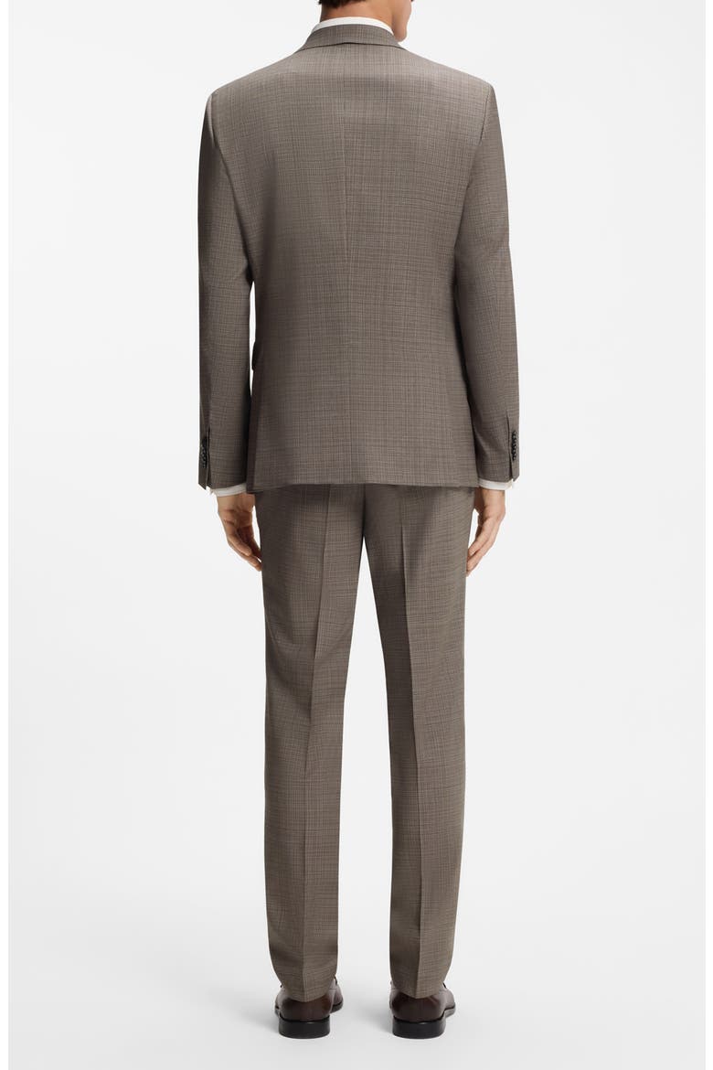 Huge Stretch Virgin Wool Suit, Alternate, color, DARK BEIGE