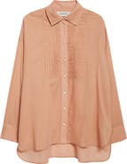 Golden Goose Journey Pleated Bib Oversize Button-Up Shirt