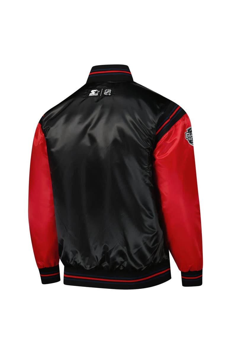 STARTER Men's Starter Black Florida Panthers 2024 NHL Global Series Full-Snap Varsity Jacket, Alternate, color, 