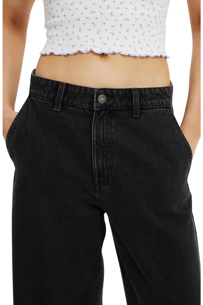 Women's Barrel Jean, Alternate, color, Graphite Black