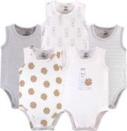 Touched by Nature Five-Piece Organic Cotton Sleeveless Bodysuits