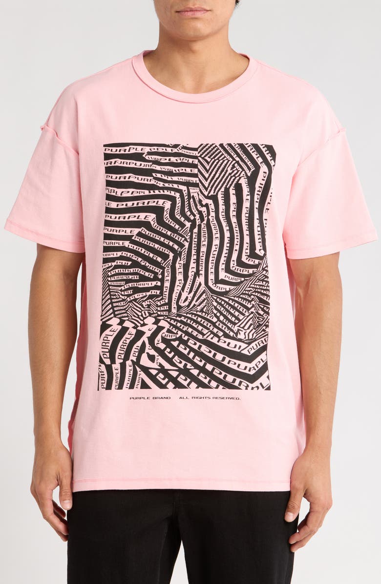 PURPLE BRAND Textured Inside Out Graphic T-Shirt, Main, color,