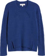 CITY BLUES Open Stitch Sleeve Sweater