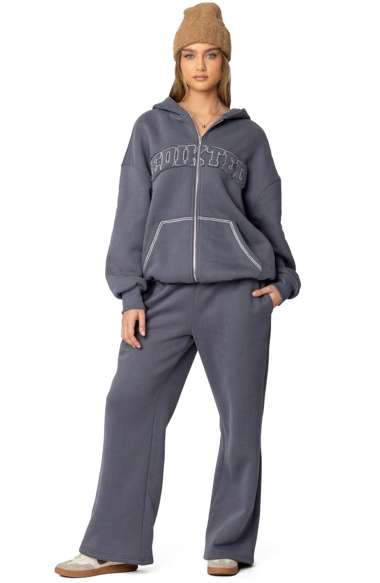 EDIKTED Forever Edikted Straight Leg Sweatpants, Alternate, color, Gray
