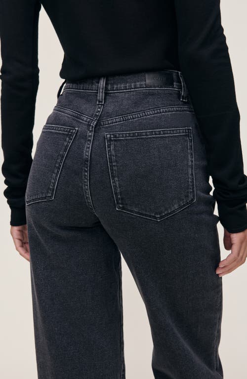 Dl1961 Karmine High Waist Ankle Relaxed Straight Leg Jeans In Black