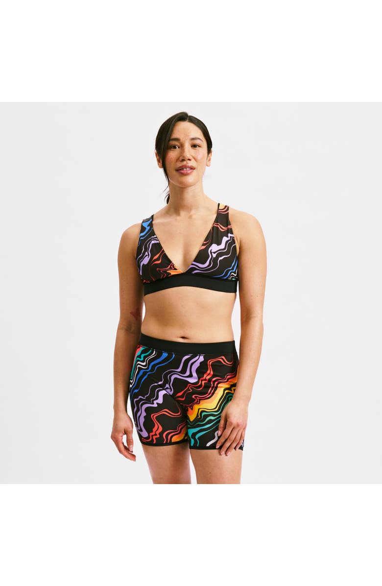 TomboyX Reversible Swim Plunge Bikini Top, Main, color, Making Waves