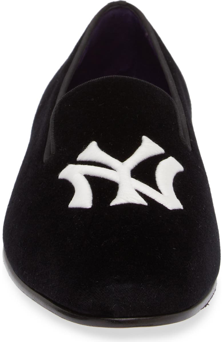Ralph Lauren Purple Label x Yankees Alonzo Velvet Venetian Loafer, Alternate, color,