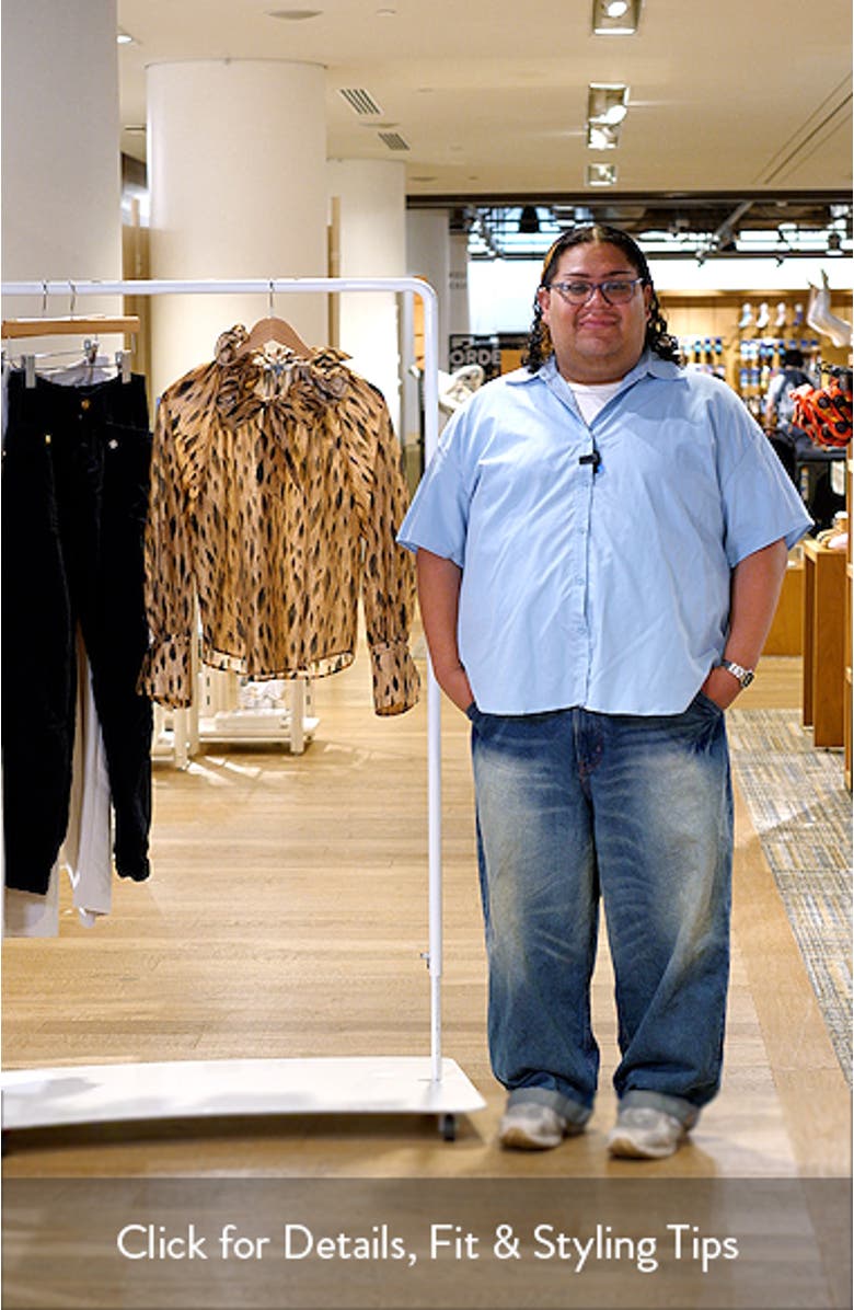 Wired Ruffle Animal Print Top, sales video thumbnail