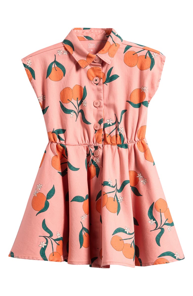 OTTER AVENUE Kids' Print Twirl Dress, Main, color, Adobe Dust Print