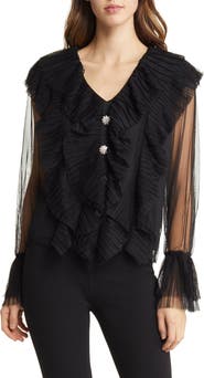 NIKKI LUND Gloria Ruffle Cardigan