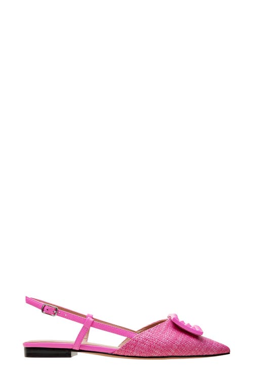 Linea Paolo Carmen Slingback Pointed Toe Flat In Pink