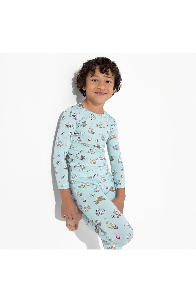 Bellabu Bear Kids' Puppy Love Set of 2 Piece Pajamas, Alternate, color, Puppy Love