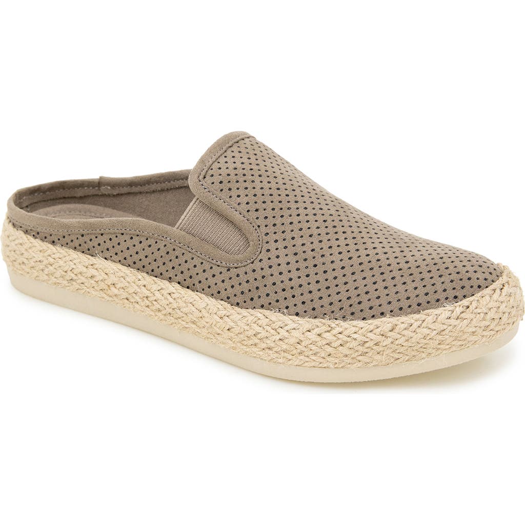 Esprit Neema Espadrille Mule In Elephant Faux Suede
