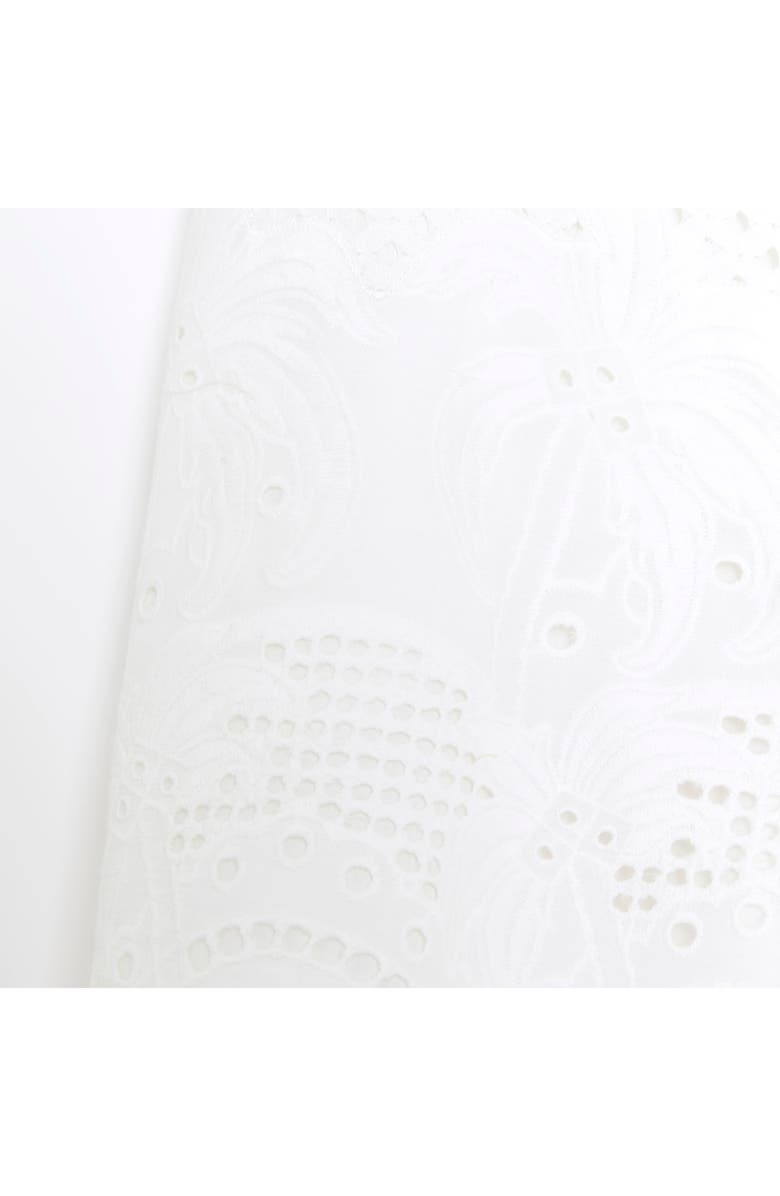 River Island Broderie Anglaise Cotton Shorts, Alternate, color, 