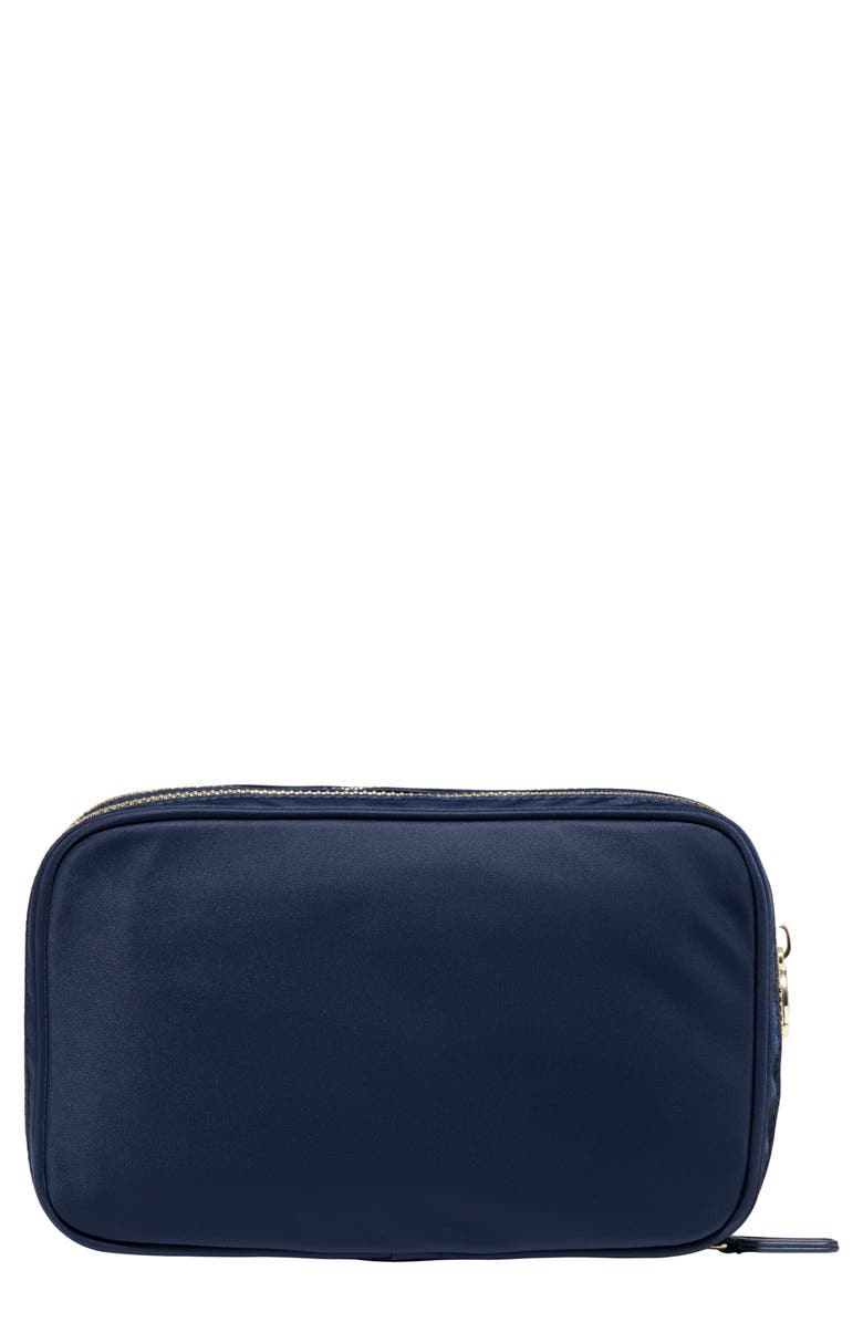 Stoney Clover Lane Nylon Double-Zip Pouch, Main, color, Sapphire