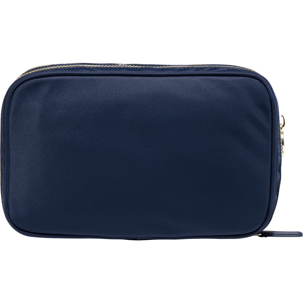 Stoney Clover Lane Nylon Double-zip Pouch In Blue