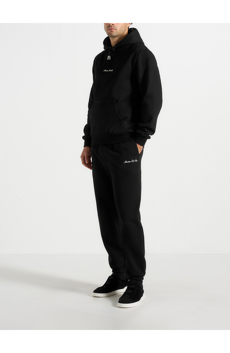 Manière De Voir Signature Regular Fit Cuffed Sweatpants, Alternate, color, Black