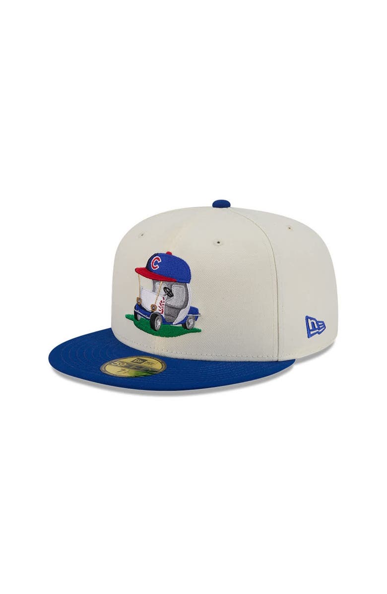 New Era Men's New Era Cream/Royal Chicago Cubs Bullpen Cart 59FIFTY Fitted Hat, Alternate, color, Cream