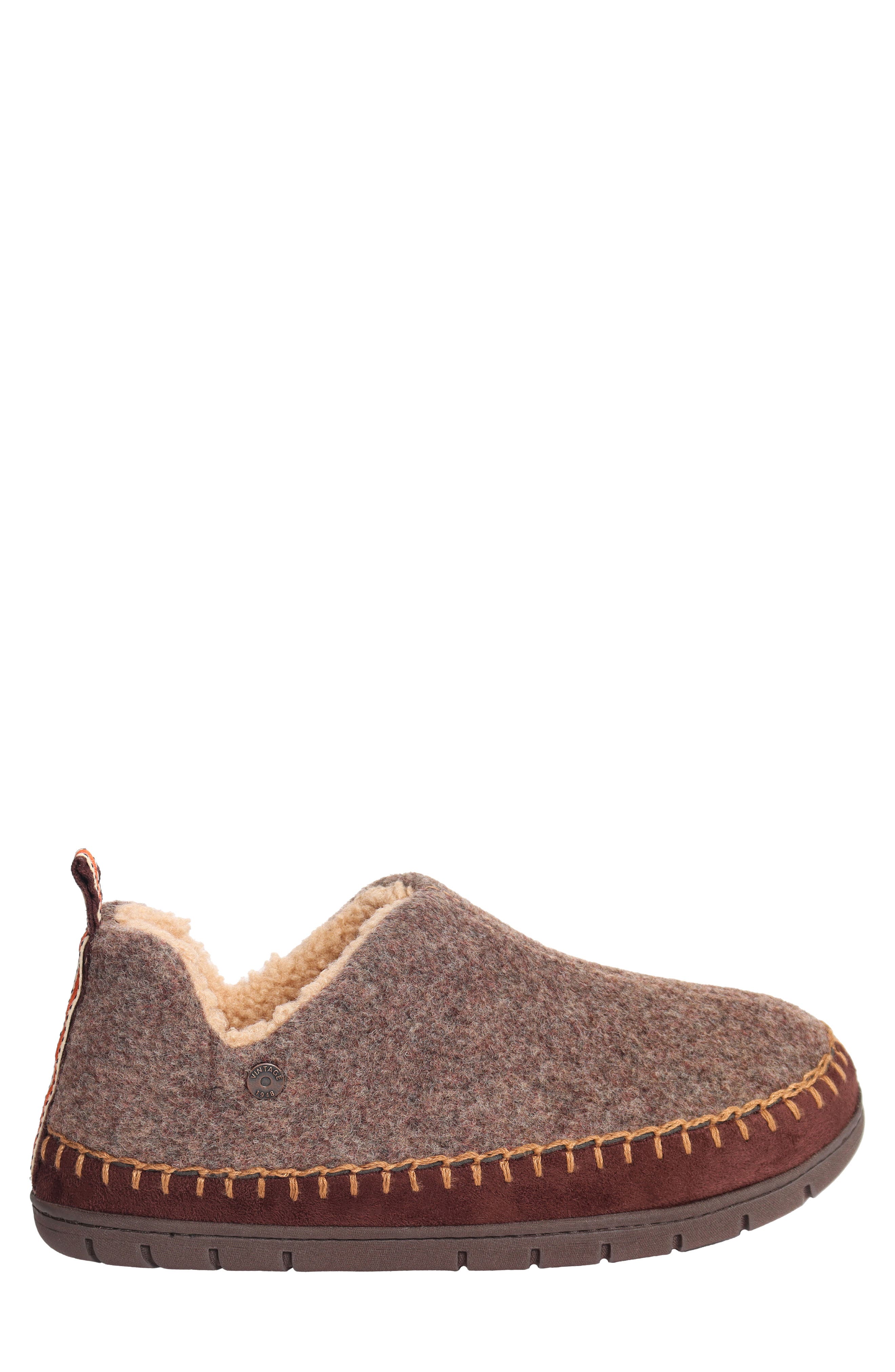 WEATHERPROOF VINTAGE Felted Faux Shearling Lined Bootie Slipper, Alternate, color, 