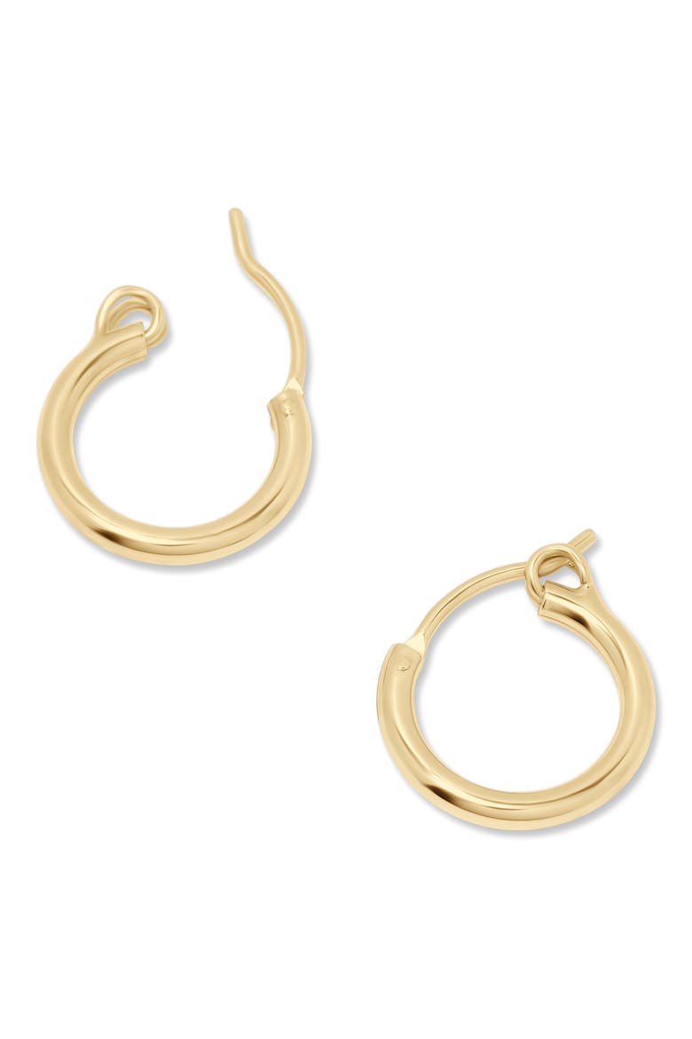 Nellie Hoop Earrings, Alternate, color, GOLD - 13MM