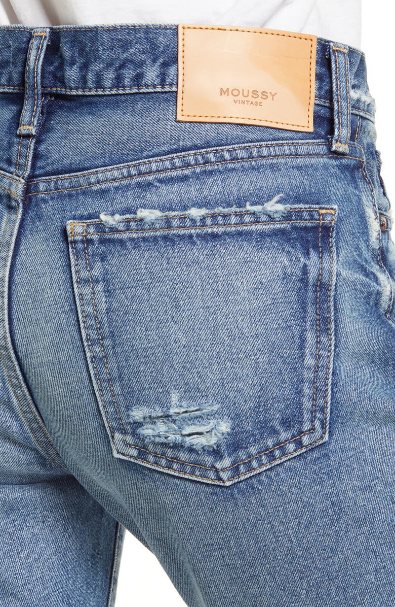 MOUSSY VINTAGE Merry Distressed High Waist Tapered Leg Jeans, Alternate, color, 