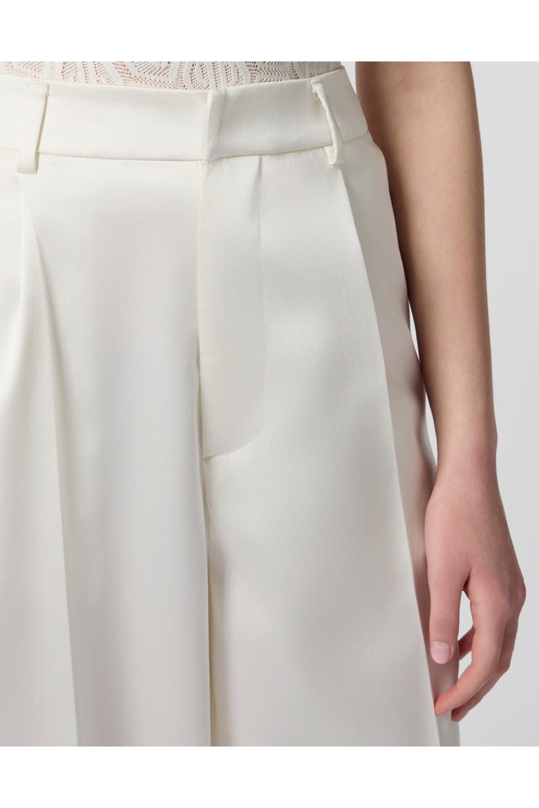 Satin Dame Fit Trousers Women, Alternate, color, white
