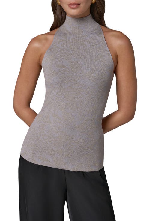 Mock Neck Halter Knit Top
