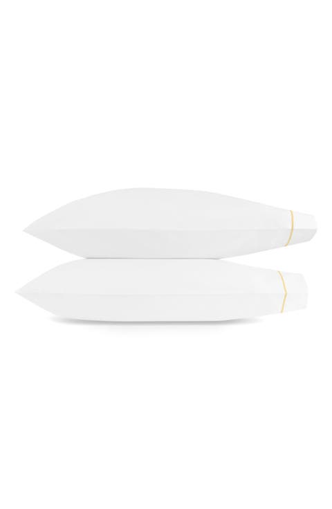 Bergamo Set of 2 500 Thread Count Cotton Percale Pillowcases