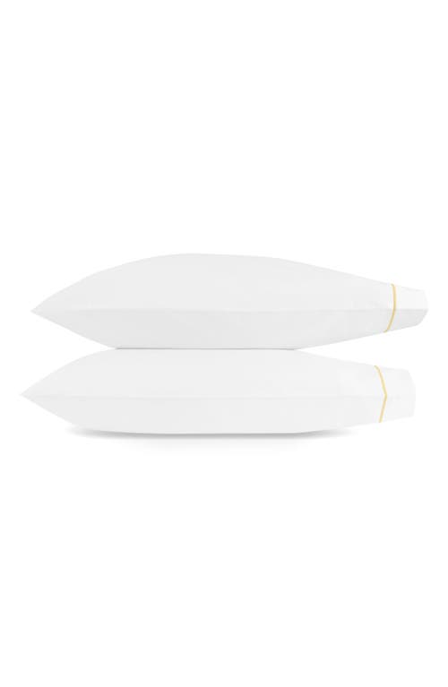 Matouk Bergamo Set Of 2 500 Thread Count Cotton Percale Pillowcases