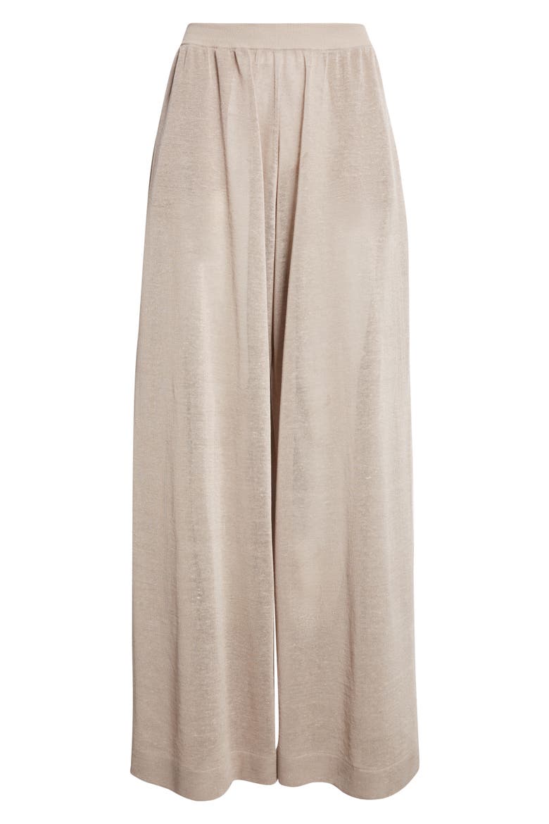 Fluid Linen & Silk Wide Leg Pants, Main, color, BEIGE CLAIR