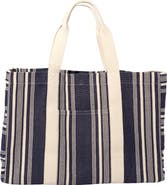 Faherty dune stripe beach tote