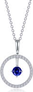 Lafonn Simulated Diamond Lab-Created Birthstone Reversible Pendant Necklace
