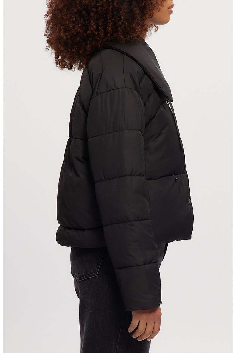 Crop Puffer Jacket, Alternate, color, BLACK