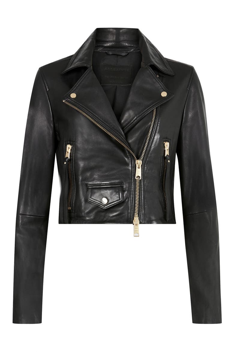 Elora Biker Jacket, Alternate, color, BLACK/ GOLD