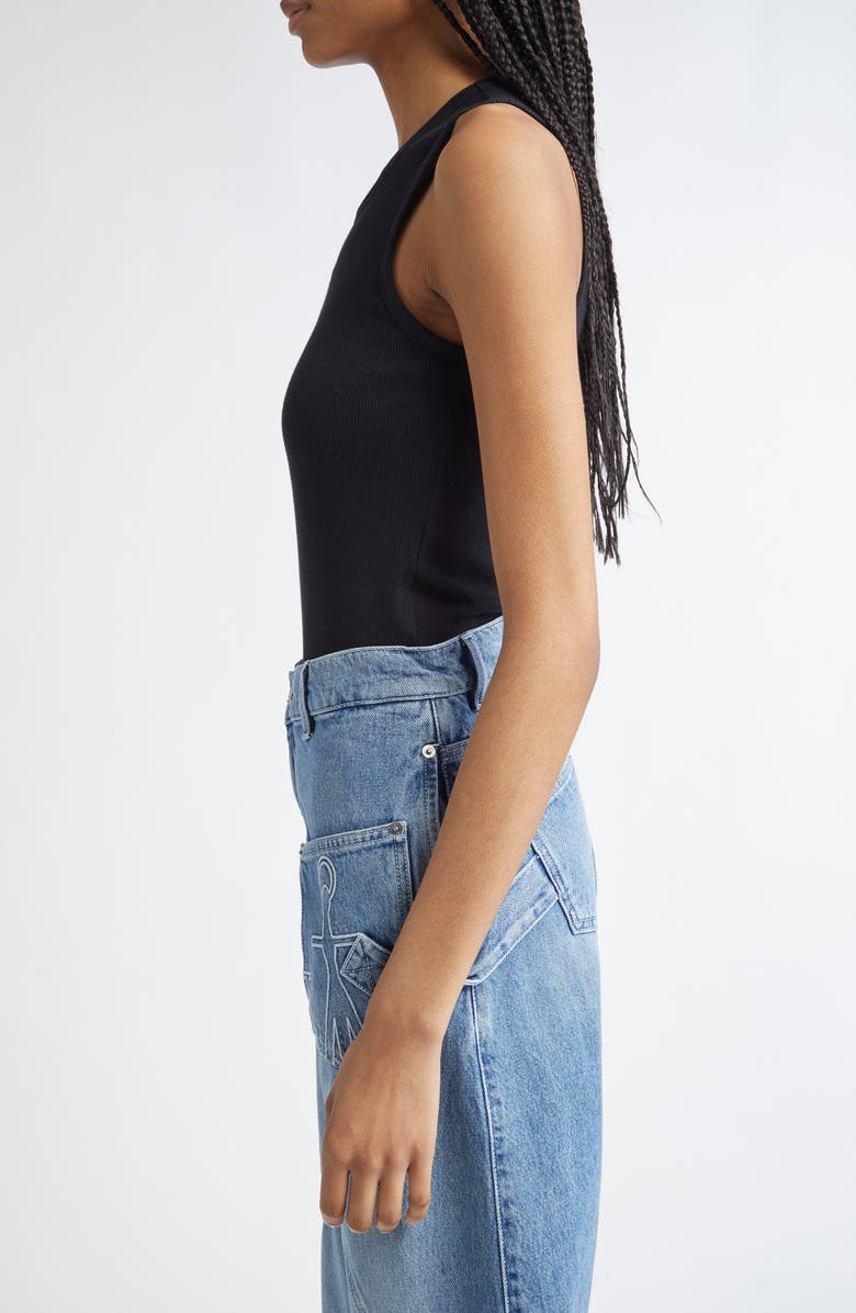 JW Anderson Anchor Logo Embroidered Tank, Alternate, color, Black