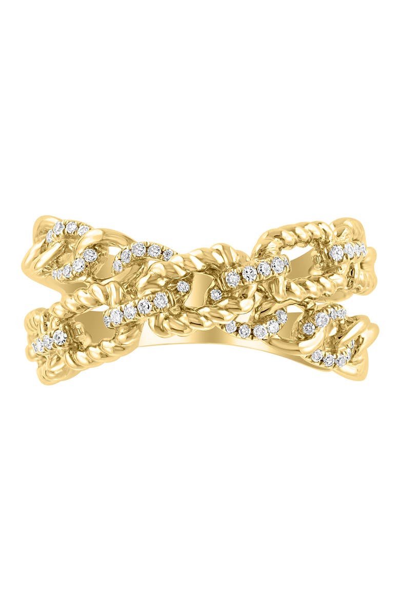 14K Yellow Gold Diamond Ring - 0.17 ctw, Main, color, YELLOW