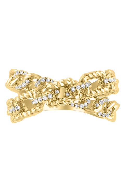 14K Yellow Gold Diamond Ring - 0.17 ctw