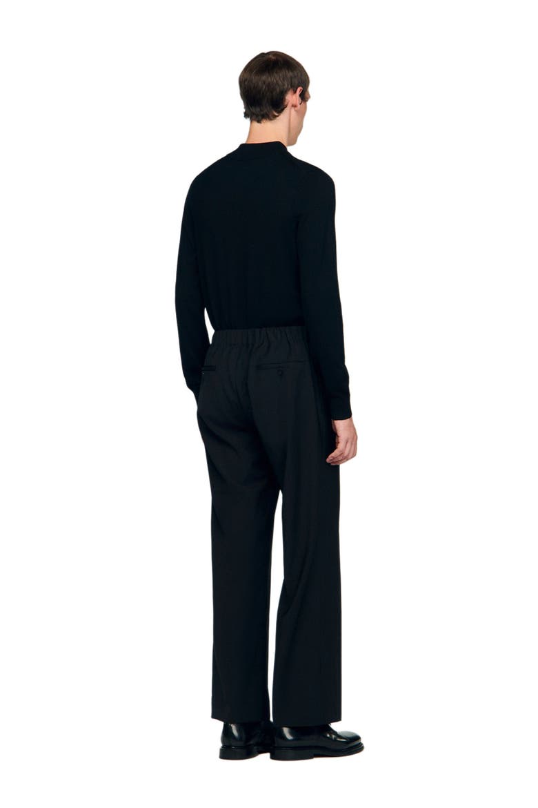 Wide-leg trousers, Alternate, color, Black