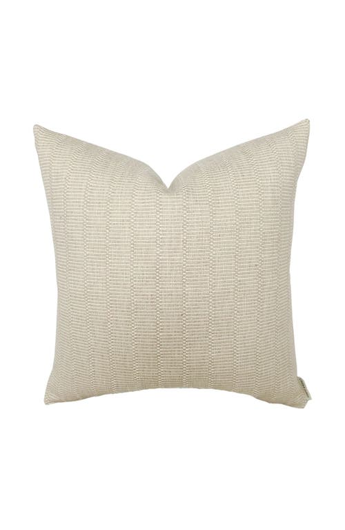Linen & James Hadley Woven Cream & Sand Stripe Pillow Cover In Cream