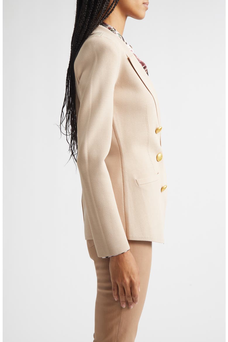 Amelia Knit Blazer, Alternate, color, LIGHT CAPPUCCINO/ GOLD