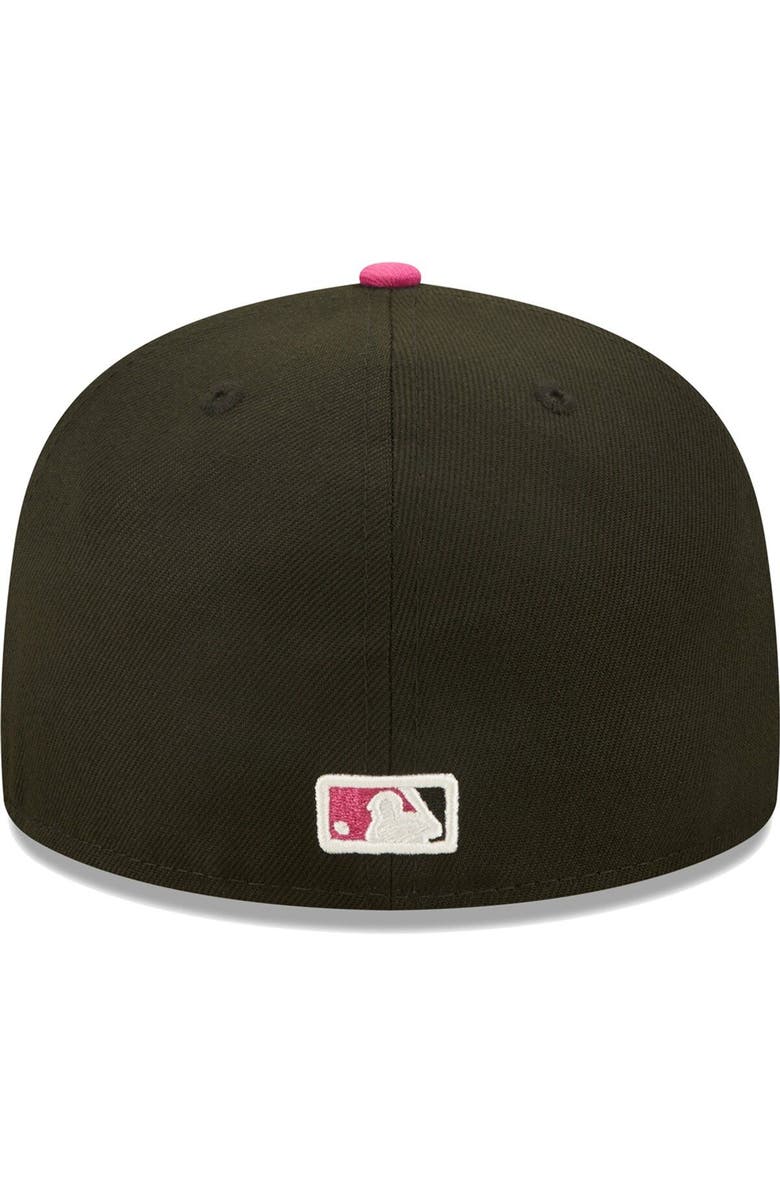 New Era Men's New Era Black/Pink New York Yankees 1999 World Series Champions Passion 59FIFTY Fitted Hat, Alternate, color,