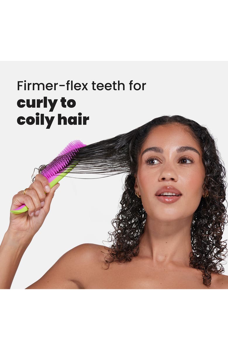 Tangle Teezer Ultimate Detangler Hairbrush for Curly to Coily, Alternate, color, Cyber Lime / Pink