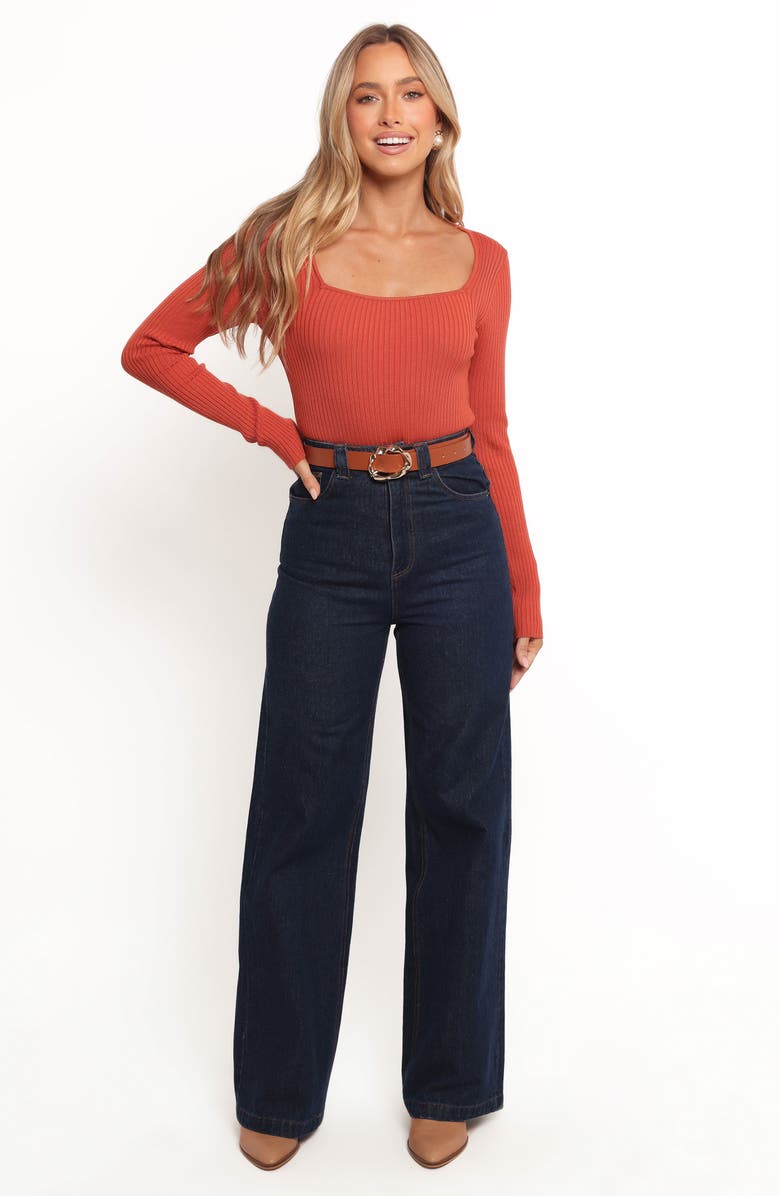 Petal & Pup Shani Rib Top, Alternate, color, Brick Red