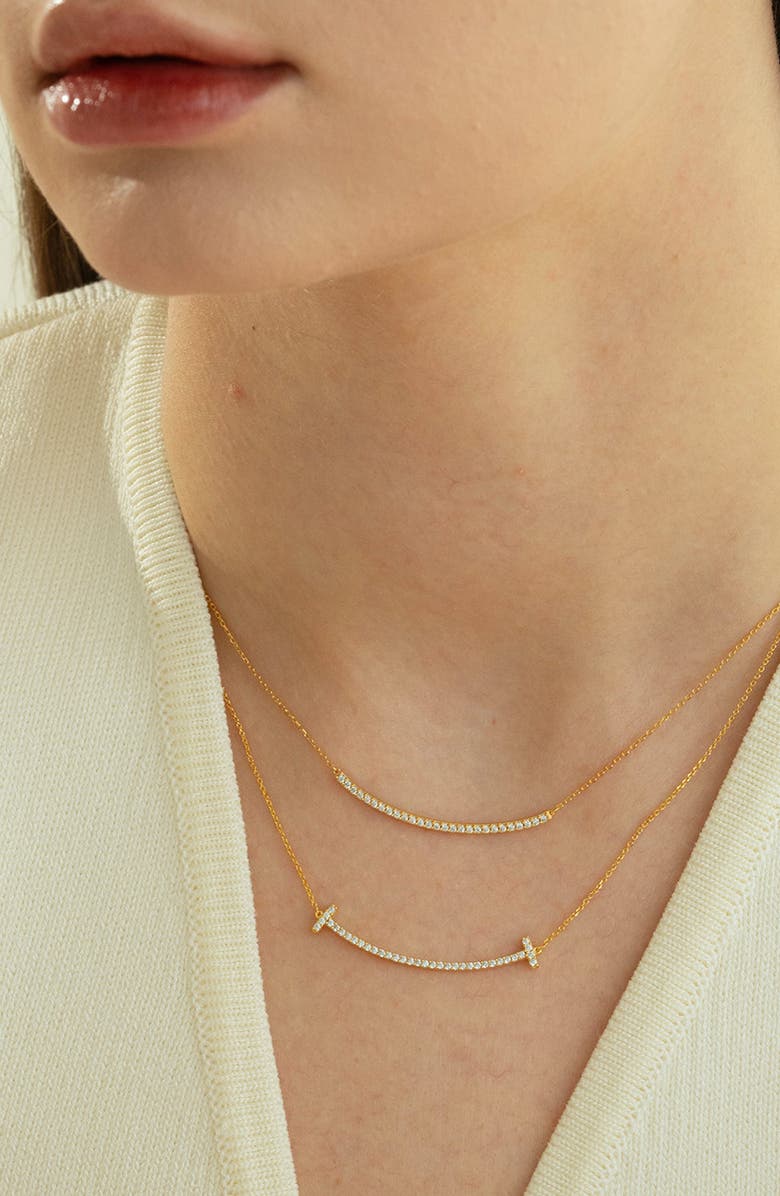 Bearfruit Jewelry Sterling Silver 18k Gold Plated Sylvia Necklace Holiday Gift Idea, Alternate, color, Gold