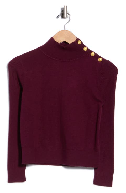 Kamdyn Mock Neck Rib Sweater