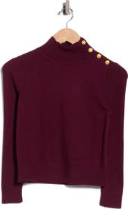L'AGENCE Kamdyn Mock Neck Rib Sweater