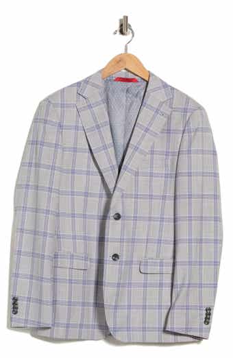 Trim Fit Plaid Sport Coat