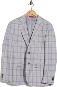 ZANETTI Trim Fit Plaid Sport Coat