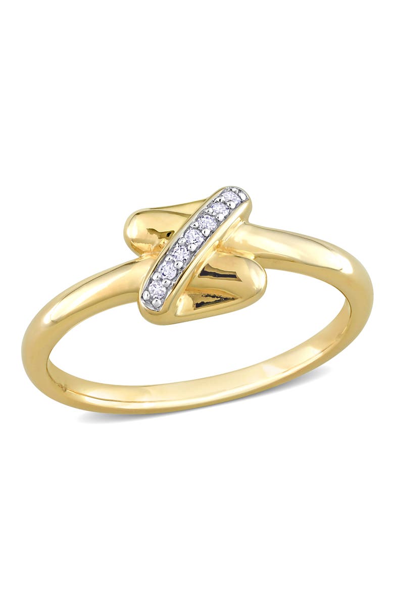 Julianna B. Diamond Accent Crossover Design Ring 14k, Main, color, Yellow Gold